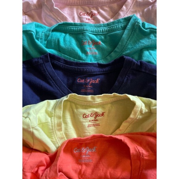 Lot Of 7 Girl's Tops Sz XS/S (6-7) T-shirts Graphic Shirts C&J Old Navy - Picture 8 of 8